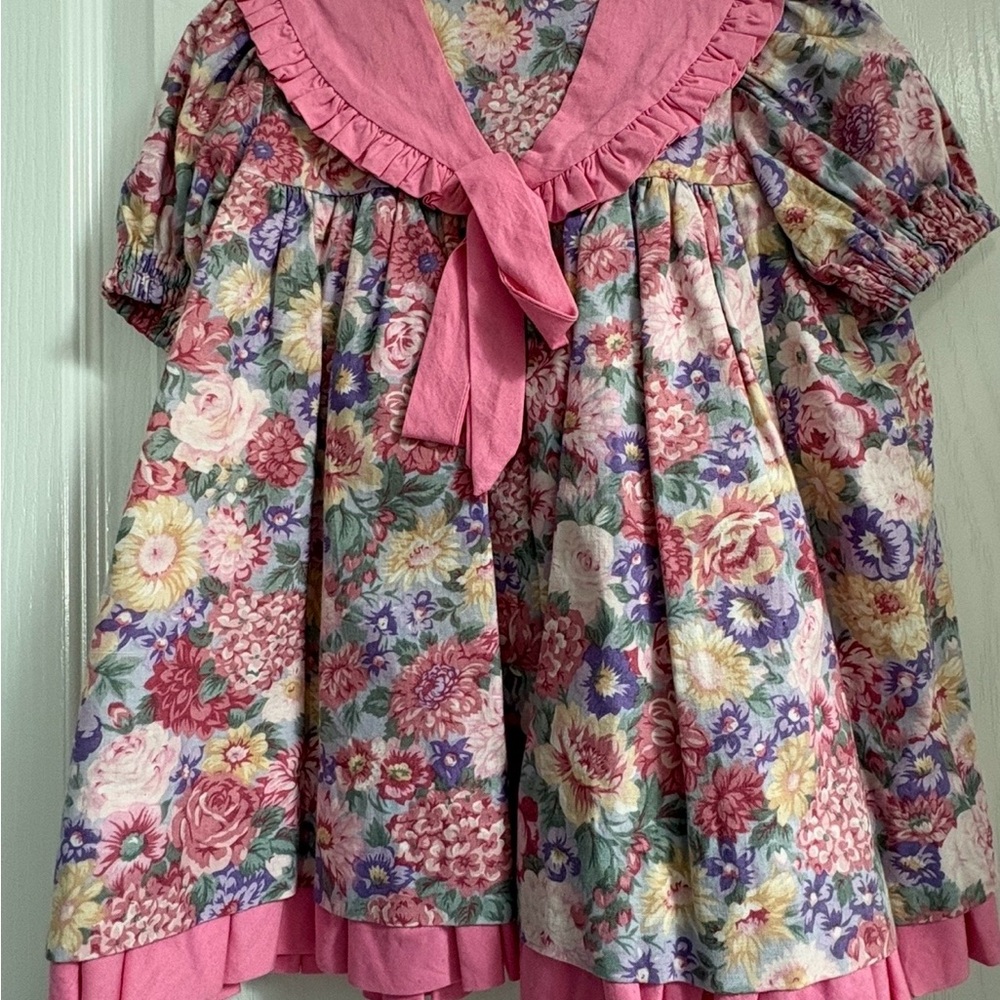 Floral Pink Collar Dress